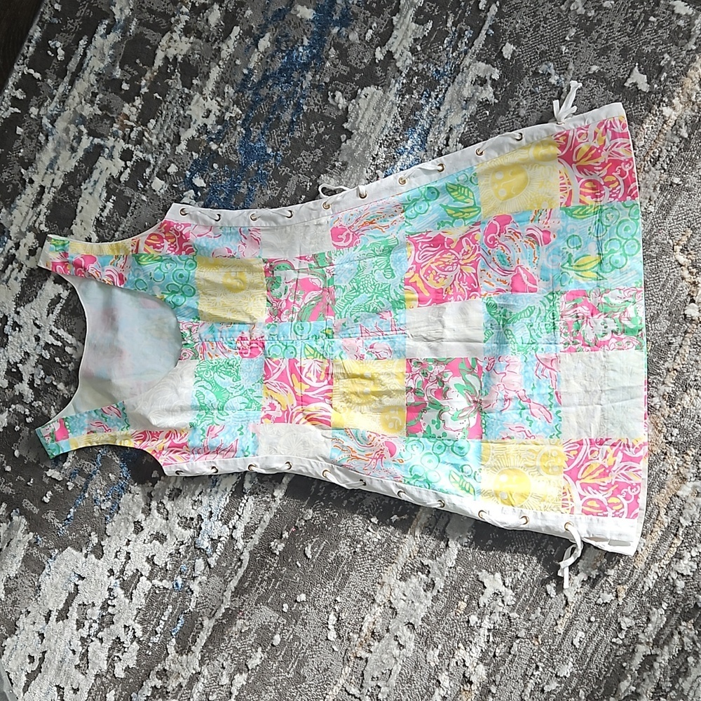 Lilly Pulitzer Multi Patchwork Lace Up "Delia" Mi… - image 7